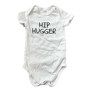 “Hip Hugger” baby onesie bodysuit, size 6 months